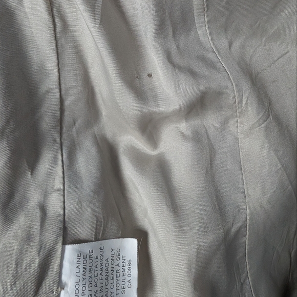 Holt Renfrew Women's Wool Long Coat Size 12 Tweed Lined Classic Winter Coat - Picture 16 of 16